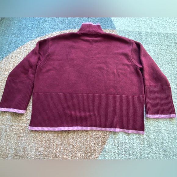 Tuckernuck Sweaters - Tuckernuck Maroon Larsen Sweater Maroon Pink Medium Burgundy Bell Flowy